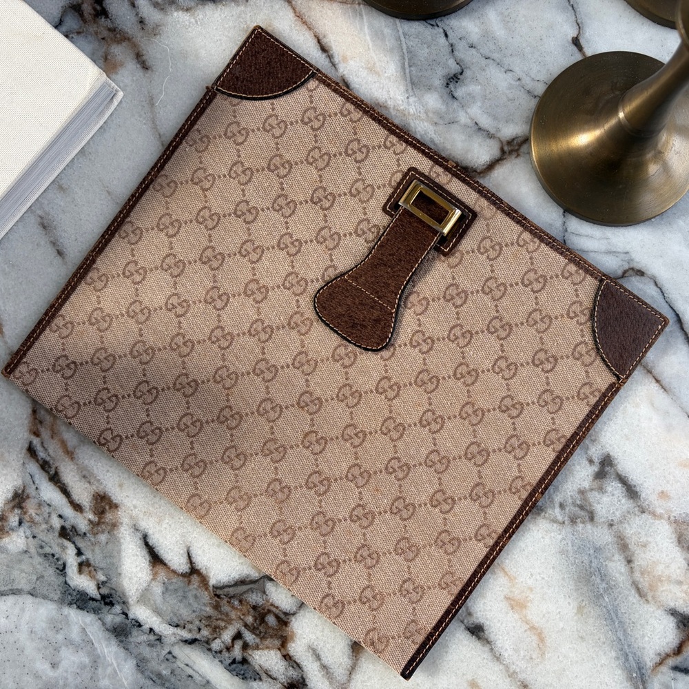 Gucci Beige and Brown
Monogram Pouch